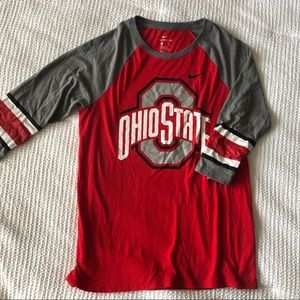 NIKE Ohio State 1/2 sleeve shirt
